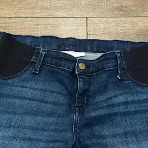 Isabel Maternity Denim Dark Wash Rolled Cuff Bermuda Shorts Women’s Sz 12 - Picture 3 of 8